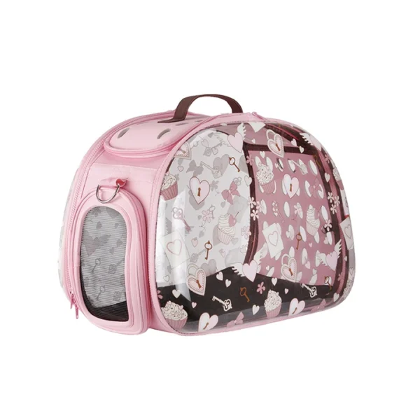 Ibiyaya Transparent Hard Case Pet Carrier - Valentine