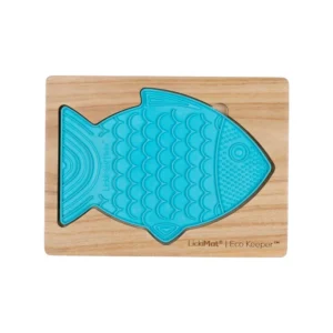 Lickimat Wooden Eco Slow Feeder Keeper - For Fish Shaped Lick Mats